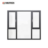 Warren Factory Direct Thermal Break low-E Powder Coated Black Aluminium Windows Custom Casement Glass Windows